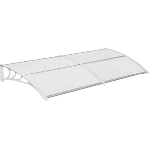 Deurluifel 190cm - Voordeurluifel - Wit - Gebogen - Zonnescherm - Balkon luifel - Buitenluifel