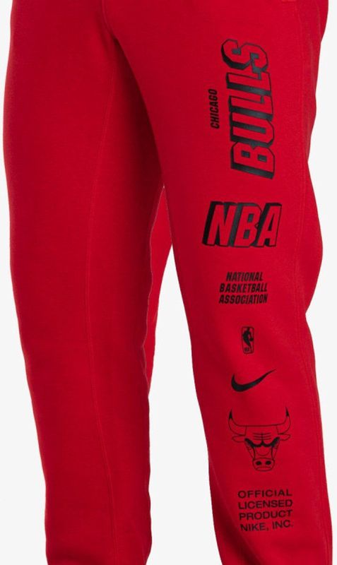 Nike - Fleece Trainingsbroek - Rood - Normale Pasvorm - Met Opgedrukte Logo's