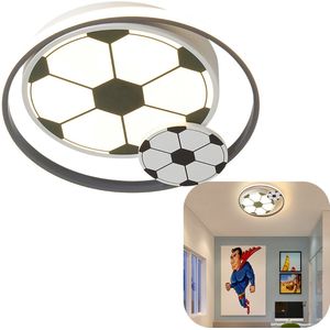 MIRO® Plafondlamp Voetbal 3D - Kinderkamer - Wandlamp - Voetbal - Dimbaar - LED - 3 Verschillende Lichtstanden - Afstandsbediening -