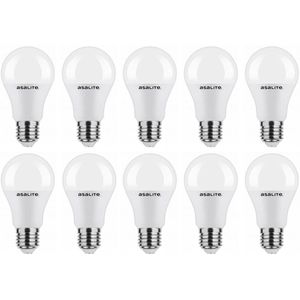 Asalite - LED Lamp A60 - E27 Fitting - Warm Wit Licht - 7W = 50W - 630 Lumen - 3000K - Niet Dimbaar - 10 stuks