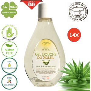 Sulfaatvrije douchegel | 14x300ml | biologische Aloë vera | Le Sérail | Franse Marseillezeep Ambacht