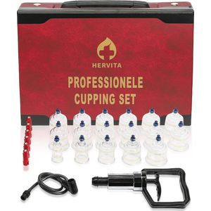 Hoge Kwaliteit Cupping Set - Duurzaam - Professionele Opbergkoffer - acupressuur pinnen - Cupping Set Massage - Cellulite Cups - 24CM x 34CM x 8,5CM