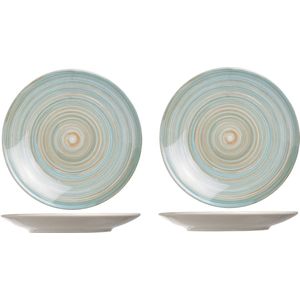 2x stuks diner bord Turbolino blauw 27 cm - Dinerborden