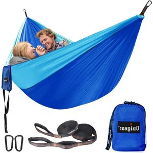 Ultralichte hangmat 320x200cm voor 2 personen - Campinghangmat met 300kg belasting - Reishangmat met ophangset en karabijnhaken