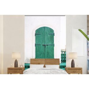 Vintage - Groen - Deur - Hout - Gebouw - Behangpapier
