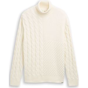 Tom Tailor Denim Relaxed fit coltrui met kabelpatroon