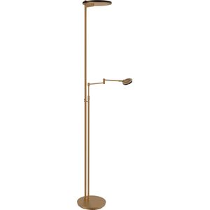 Steinhauer Vloerlamp Turound - Brons - Met Leesarm - Dimbaar - Metaal