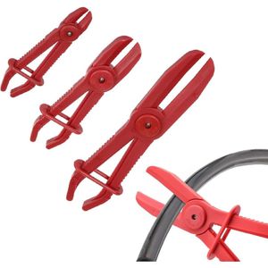 Slang-afklemtangset - 3 stuks in 3 maten - Nylon slangklemtangset voor het afklemmen van koelslangen, remslangen en brandstofslangen