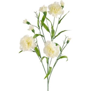 Kunstbloemen - Nepbloemen - Anjer Tros - Zijde - Wit - 70 cm