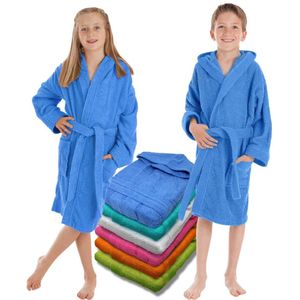Ibenzoa® Kinderbadjas van Zacht Katoen met Capuchon voor Jongens en Meisjes in Diverse Kleuren