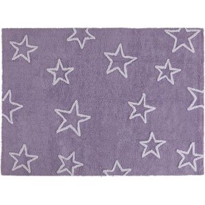 Lorena Canals Vele Sterren 100% katoenen wasbaar vloerkleed. Estrellas - 160x120 cm - purple