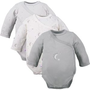 Eevi - Rompertjes - Basic Ecru - Set van 3 - Maat 68 - 4 t/m 6 maanden