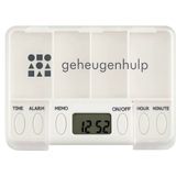 Medicijndoos - Wit - Geheugenhulp - Compact met 4 Alarmen