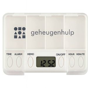 Medicijndoos - Wit - Geheugenhulp - Compact met 4 Alarmen