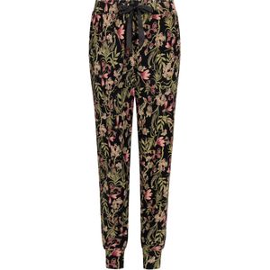 Hunkemöller Dames Nachtmode Pyjama broek Jersey - Zwart - maat XS