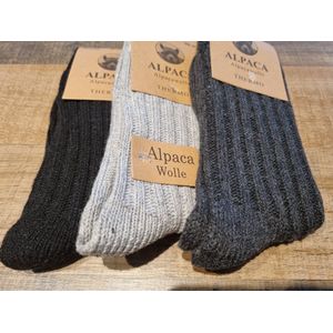 3 Paar - Alpaca Wollen Sokken - Maat 43-47 - Wintersokken - Vrijetijdsokken