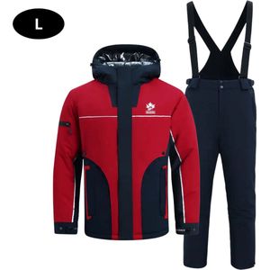 Livano Ski Suit - Skipak - SkiBroek - Wintersport - Skijas - Heren - 2-Delig - Rood - Maat S