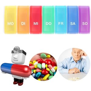 Pillendoosje I Pillendoos I Medicijn Doosje I Pil Box I 7 dagen I 1 Week I Maandag t/m Zondag I Multicolor