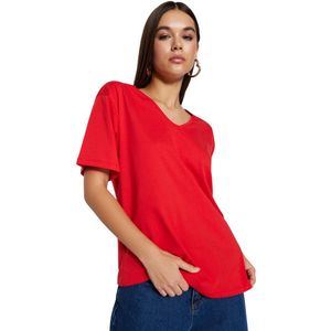 Trendyol TWOSS23TS00003 Volwassenen Vrouwen T-shirt - Nerts