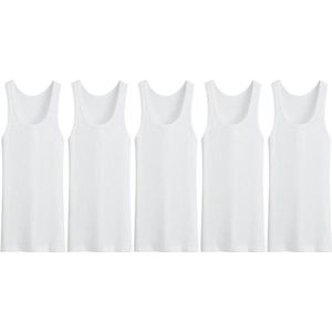 5 stuks Bonanza Regular heren onderhemd - wit - S