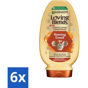 Garnier - Loving Blends - Conditioner - Honing Goud - Beschadigd & Breekbaar Haar - 250 ml - Voordeelverpakking - 6 stuks