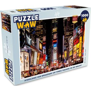 Puzzel Times Square - Reclameborden - Nacht - Legpuzzel - Puzzel 1000 stukjes volwassenen