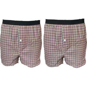 Embrator mannen Boxershorts 2-stuks geruit maat XL