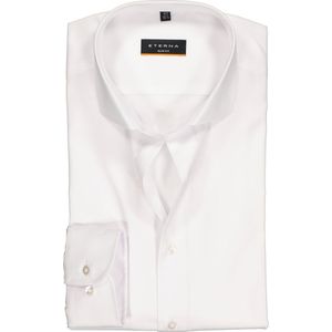 ETERNA slim fit overhemd - niet doorschijnend twill heren overhemd - wit - Strijkvrij - Boordmaat: 46