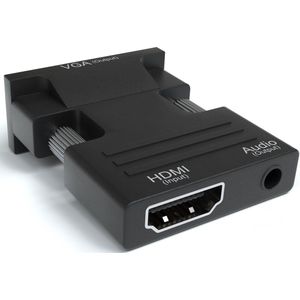 VGA naar HDMI en Audio Connector met Audio Kabel - Converter - Zwart