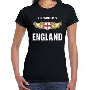 The winner is England / Engeland t-shirt zwart voor dames - landen supporter shirt / kleding - EK / WK / Songfestival M
