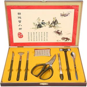 Zeevruchten Tool Set - 8 Stuks Krab- en Kreeftgereedschap met Diverse Accessoires