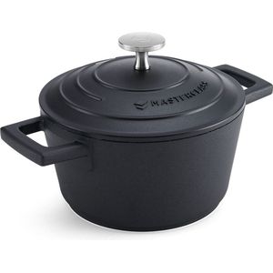 Braadpan, Gietaluminium, 16 CM, 1.4 L, Zwart - MasterClass