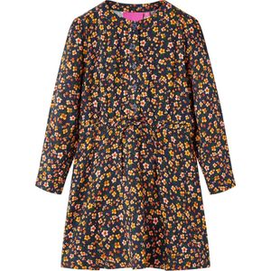 vidaXL-Kinderjurk-met-lange-mouwen-116-marineblauw