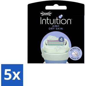 Wilkinson Sword - Navulmesjes - Intuition Mesjes Dry Skin - Verzachtend - 3 mesjes - Bulkverpakking - 5 stuks
