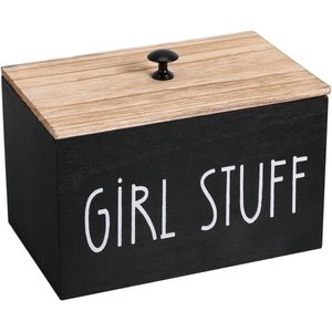 Tamponhouder - Houten Opbergdoos - Geschikt voor Damesproducten - Badkamer