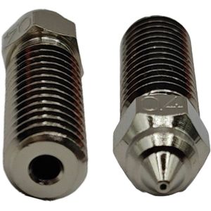 2x Nozzle Voor Creality K1 en K1 Max 0.4MM (Cr-Zr-Cu) 3D-printer extra slijtvast, bestand tegen hoge temperaturen schroefdraad M6 voor 1.75mm filament 2 stuks