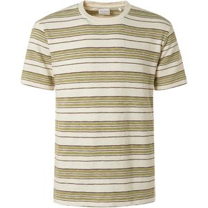 No Excess T-shirt Strepen Creme - Maat 3XL - Heren - Print T-shirts