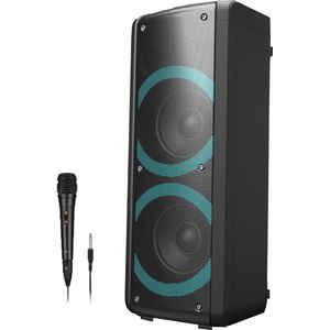 Bluetooth Party Speaker with Disco Lights and Microphone