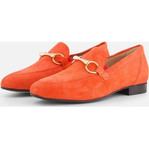 Linea Zeta Instappers oranje Suede - Maat 36