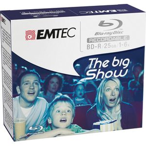 Emtec BD-R 25GB 1-6X Jewel Case 5 stuks
