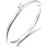 Elli PREMIUM - Verlovingsring - Witgoud - 0,015 ct Diamant - Bruiloft