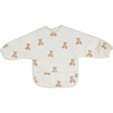 Jollein - Slab Waterproof met mouw (Teddy Bear) - Polyester - Polyurethaan - Slabbetjes Baby - 40 cm
