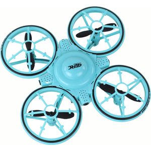 Drone - 12x2x12cm - met bedieningsband - blauw - vanaf 14 jaar