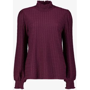 TwoDay dames top met col donkerpaars - Maat S