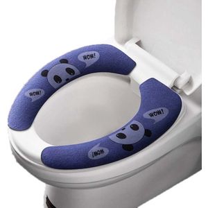 Bovista Wc Bril Hoes - Toiletbril Cover - Toiletbril - Wc Deksel - Wasbaar - Verwarmde Wc Bril - (Niet Elektrisch) - Zacht - Blauw - Panda