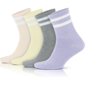 GoWith-katoen sokken- sportsokken-4 paar-wandel sokken-dames sokken-cadeau-35-40