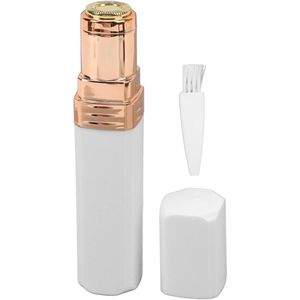 Elektrische ontharingstrimmer, vrouwen wenkbrauw gezichtstrimmer wasbare zachte compacte kleine elektrische haarverwijderaar trimmer voor lip oksel been (wit)