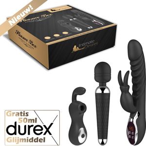 Intimate Desires - Pleasure Box - Verwarmde Vibrator - Clitoris Stimulator - Magic Wand Vibrator - 3 in 1 set