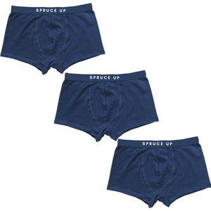 SPRUCE UP - Boxershort heren - Katoen - Boxershort - Onderbroeken heren - Blauw - Maat S - 3pack
