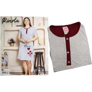 Nachtjapon - Slaapkleedje - Korte mouw - ""Love"" - Maat XL